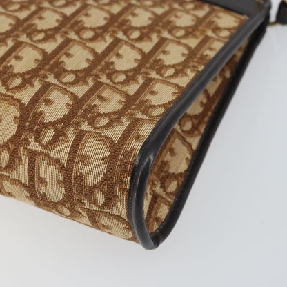 Christian Dior Vintage Trotter Shoulder Bag Canvas, BEIGE, CANVAS, Shoulder bag