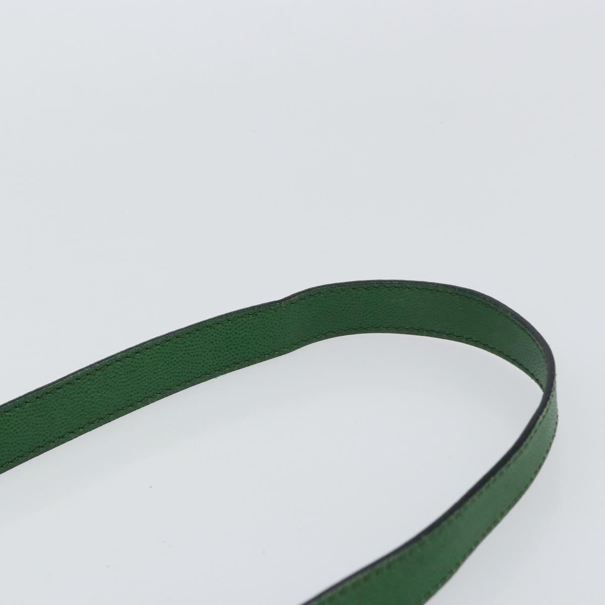 Celine Vintage Shoulder Bag Leather, GREEN, LEATHER, Shoulder bag