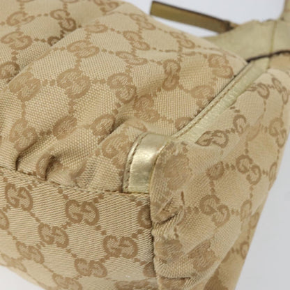 Gucci D Ring Hobo GG Canvas, BEIGE, CANVAS, Handbag
