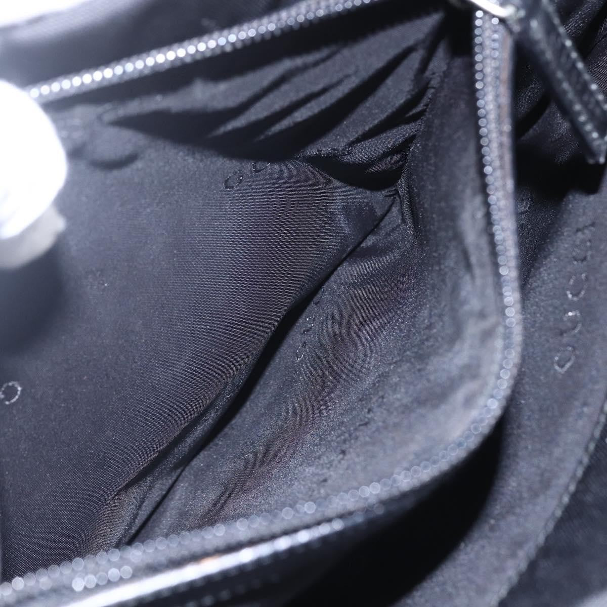 Gucci Vintage Bamboo Handle Tote Nylon, BLACK, NYLON, Handbag