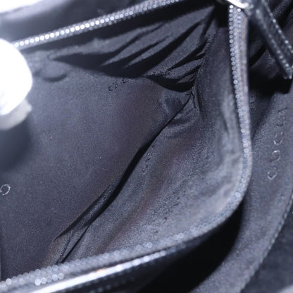 Gucci Vintage Bamboo Handle Tote Nylon, BLACK, NYLON, Handbag