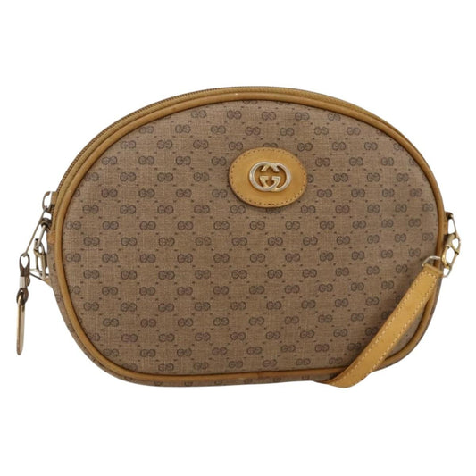 Gucci Micro GG supreme shoulder bag GG canvas, Beige, PVC, Shoulder Bag