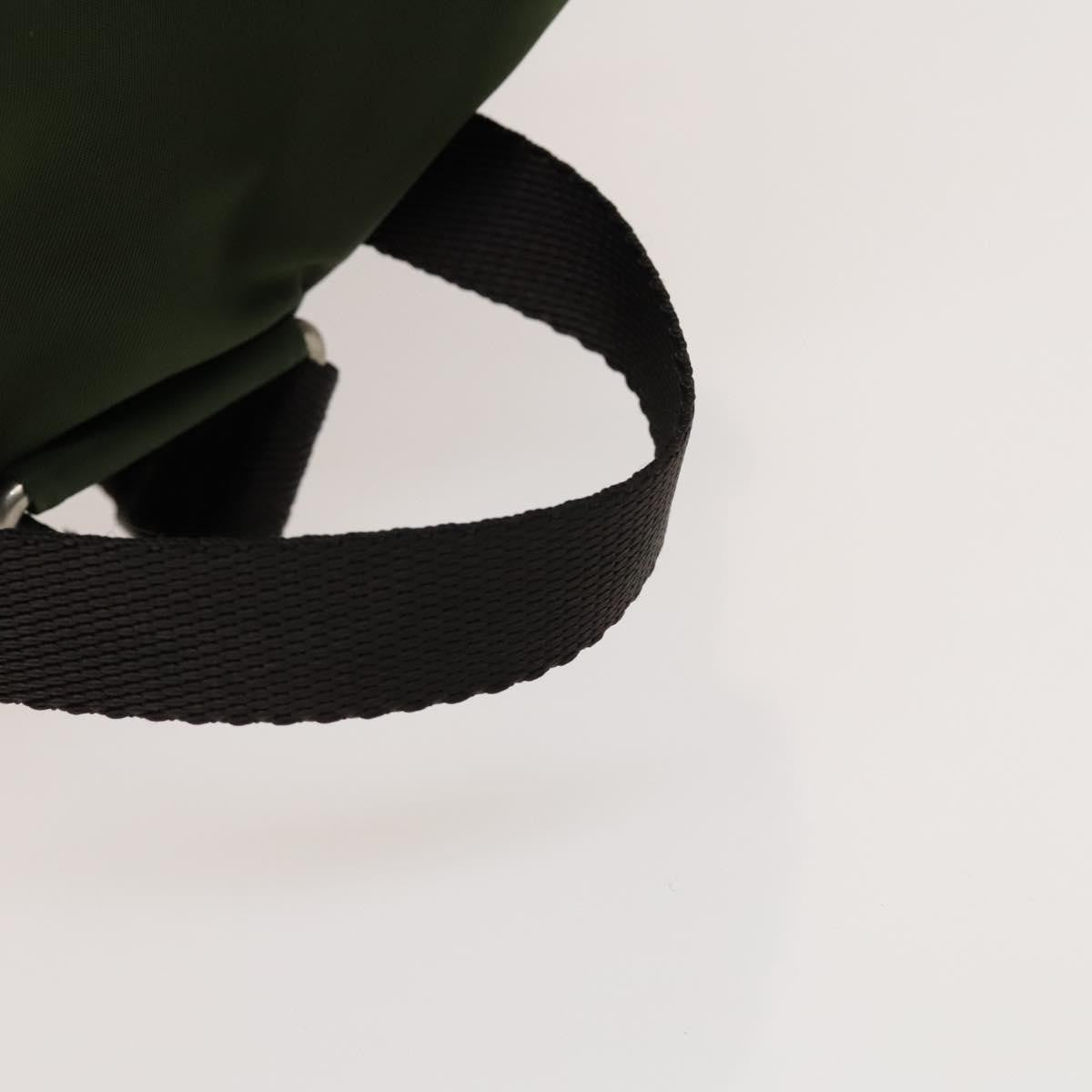 Prada Vela Double Front Pocket Backpack Tessuto with Saffiano Leather, KHAKI, NYLON, Backpack