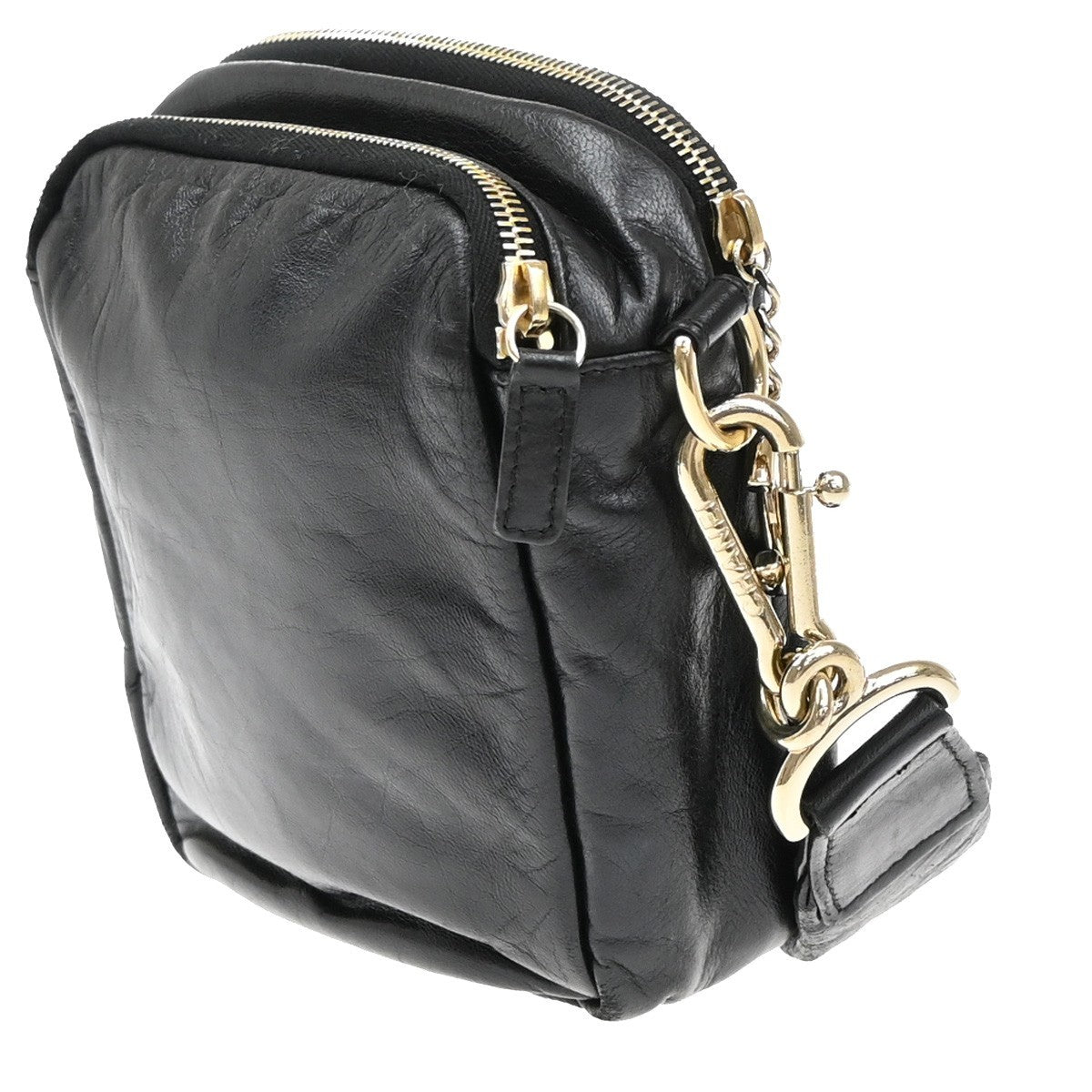 Chanel Scales Camera Bag Leather with Jersey, BLACK, LEATHER, Shoulder bag