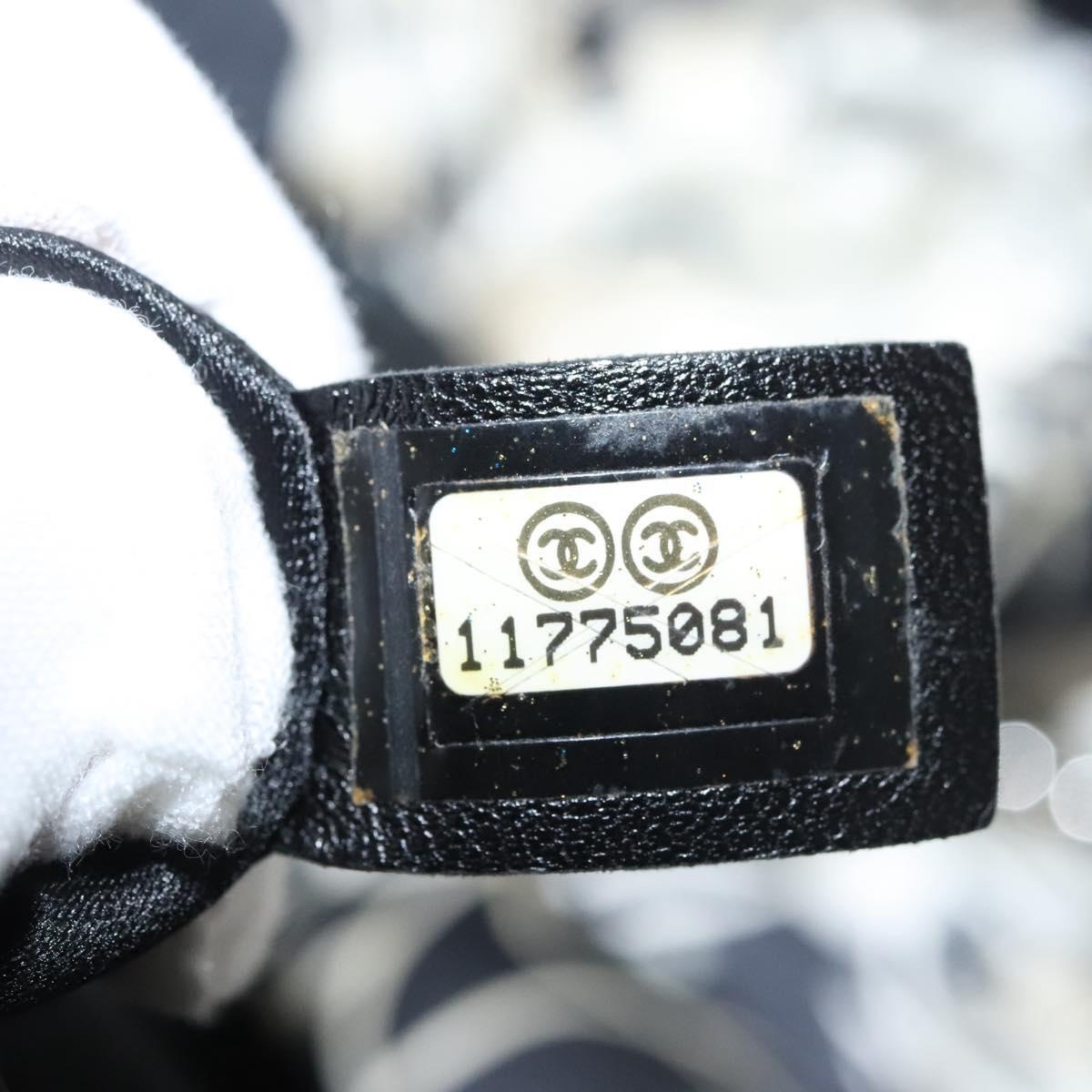 Chanel Kaleidoscope Chain Tote Quilted Printed Satin, BLACK, SILK, Shoulder bag