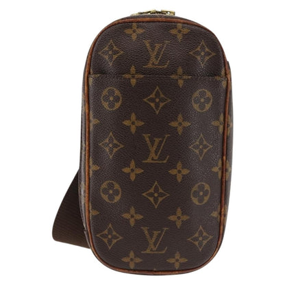 Louis Vuitton Pochette Gange Monogram Canvas, BROWN, CANVAS, Clutche & pouche