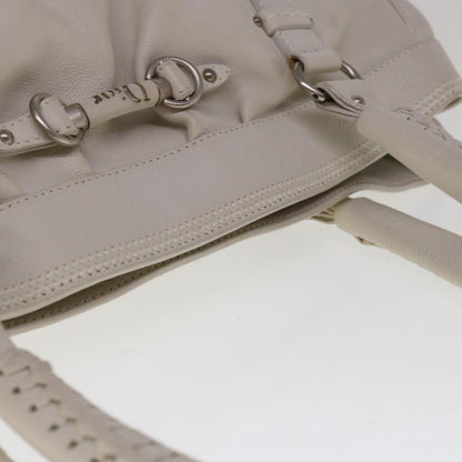 Christian Dior Vintage Handbag Leather, WHITE, LEATHER, Handbag