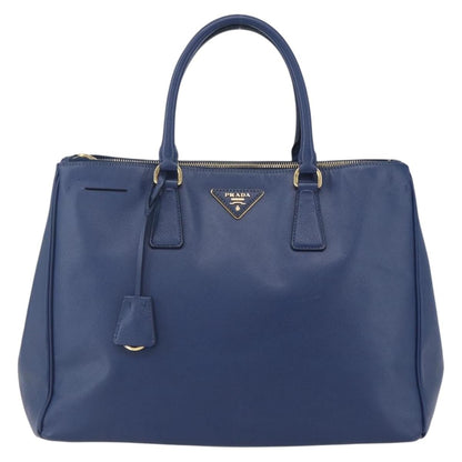 Prada Galleria Double Zip Tote Saffiano Leather, BLUE, LEATHER, Tote bag