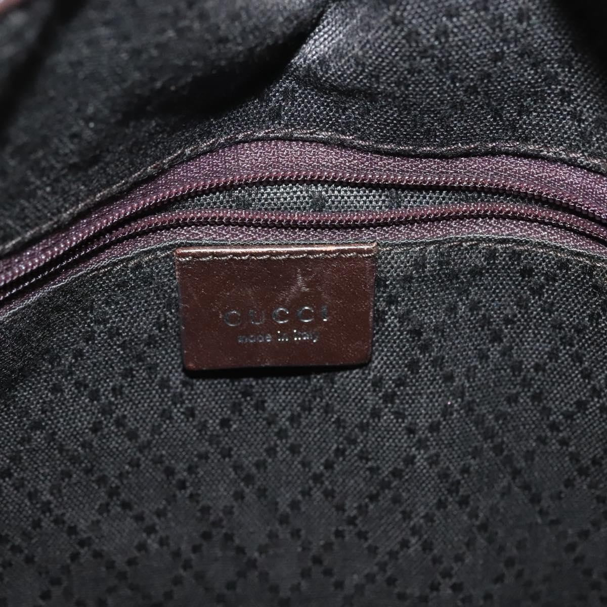 Gucci Vintage Bamboo Handle Tote Nylon, BROWN, NYLON, Tote bag