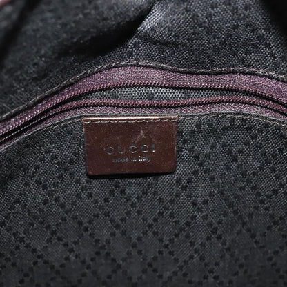 Gucci Vintage Bamboo Handle Tote Nylon, BROWN, NYLON, Tote bag