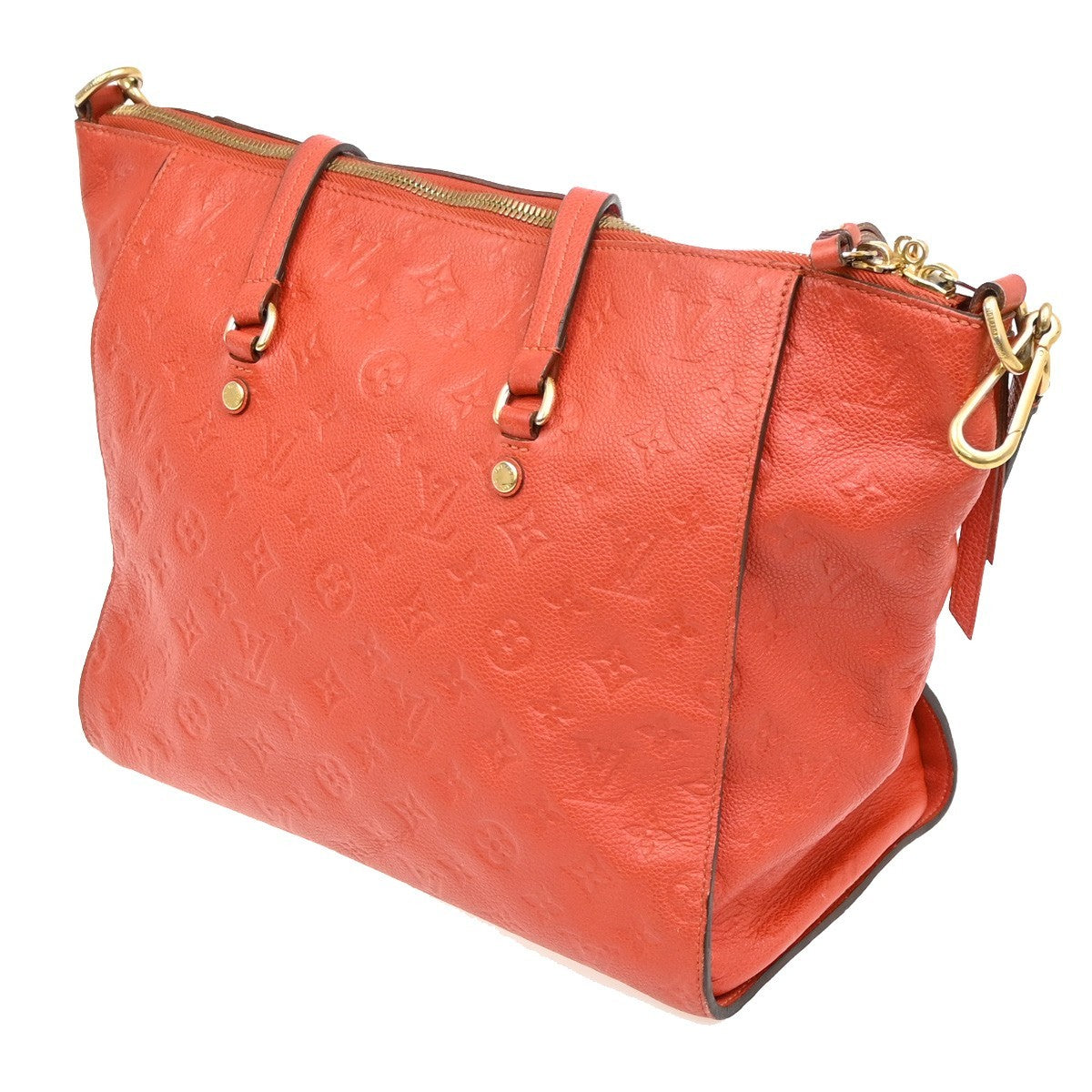 Louis Vuitton Lumineuse Handbag Monogram Empreinte Leather, RED, LEATHER, Shoulder bag