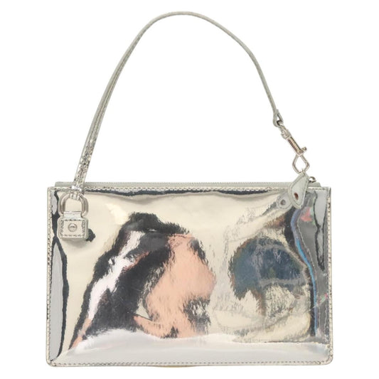 Louis Vuitton Pochette Plate Monogram mirror, SILVER, PATENT_LEATHER, Clutche & pouche