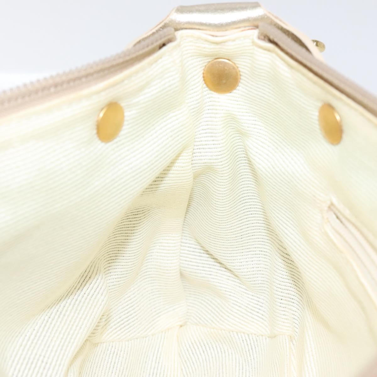 Salvatore Ferragamo Gancini Shoulder Bag Canvas, BEIGE, CANVAS, Shoulder bag