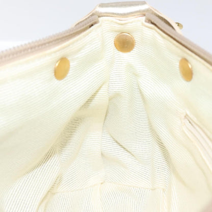 Salvatore Ferragamo Gancini Shoulder Bag Canvas, BEIGE, CANVAS, Shoulder bag