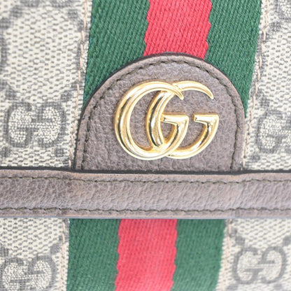 Gucci Ophidia Continental Wallet GG Coated Canvas, BROWN, CANVAS, Wallets