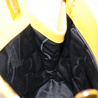 Salvatore Ferragamo Wanda Top Handle Shoulder Bag Leather, YELLOW, LEATHER, Handbag