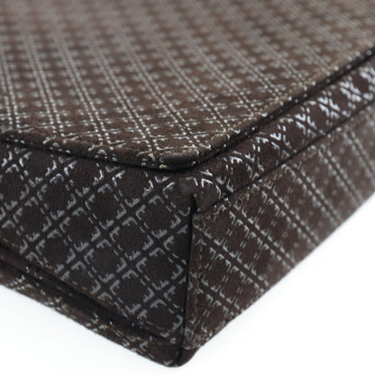 Salvatore Ferragamo Shoulder Bag Suede, BROWN, SUEDE, Shoulder bag