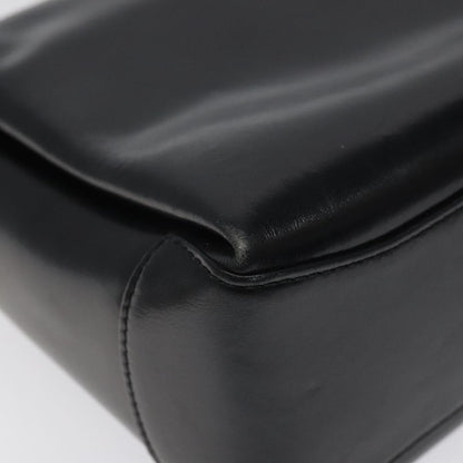 Gucci Vintage Convertible Bamboo Box Crossbody Bag Leather, BLACK, LEATHER, Crossbody bag