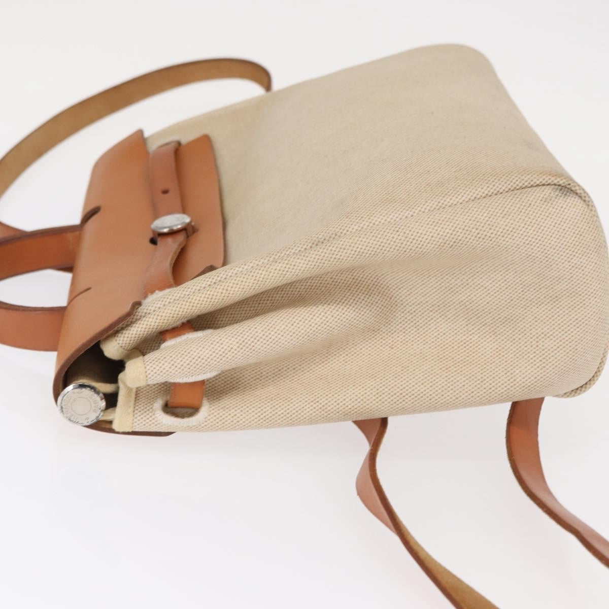 Hermes Herbag A Dos Backpack Toile, BEIGE, CANVAS, Backpack