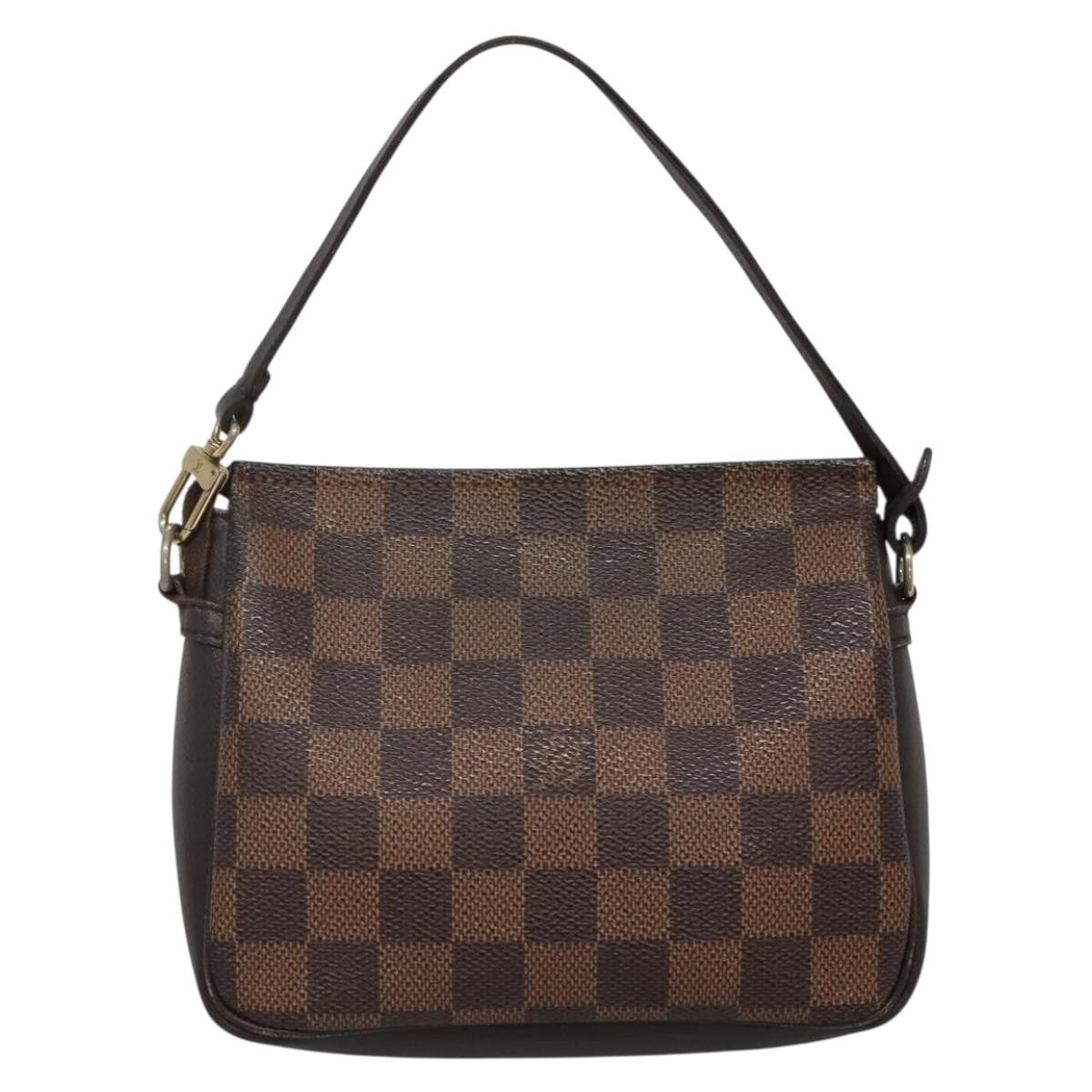 Louis Vuitton Trousse Make Up Bag Damier, BROWN, CANVAS, Clutche & pouche