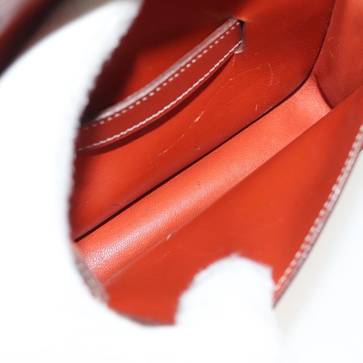 Hermes Pochette Green Waist Bag Leather, BROWN, LEATHER, Clutche & pouche