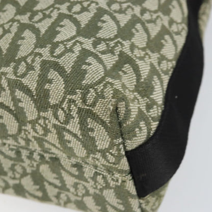 Christian Dior Vintage Trotter Shoulder Bag Canvas, GREEN, CANVAS, Shoulder bag