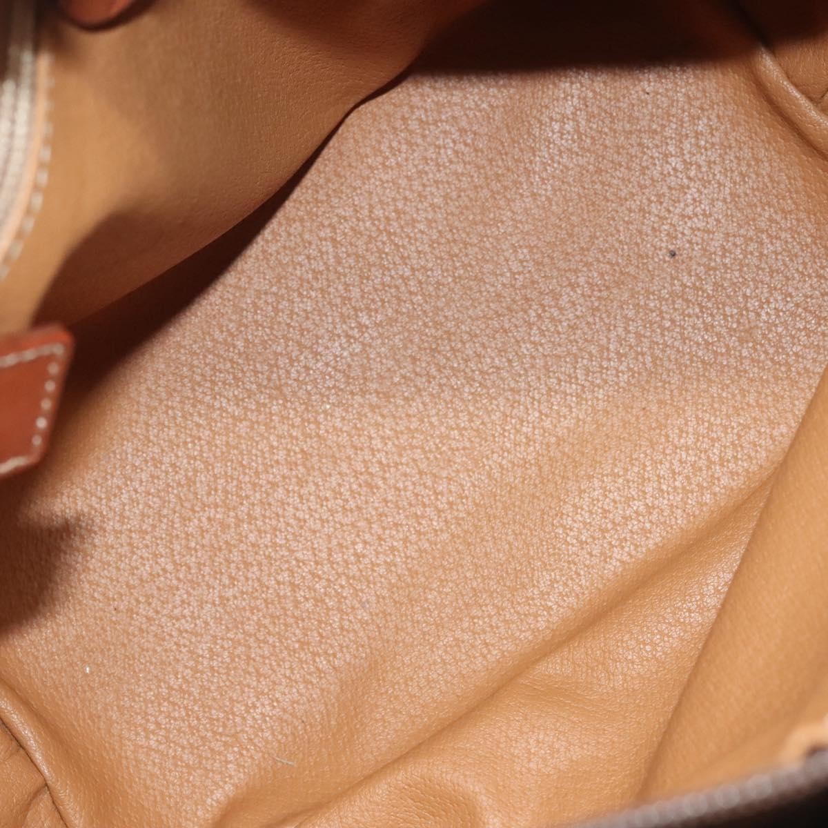 Celine Macadam Handbag Macadam with leather, BROWN, CANVAS, Handbag