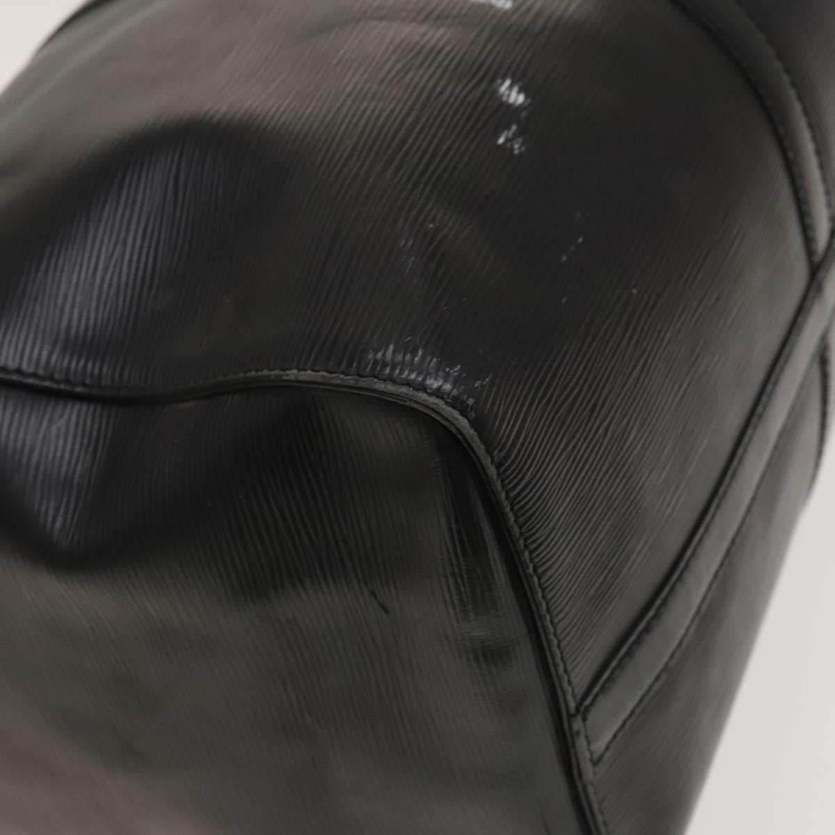 Louis Vuitton Keepall Bag Epi Leather, BLACK, LEATHER, Travel bag