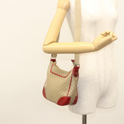 Celine Macadam Shoulder Bag Canvas, BEIGE, CANVAS, Shoulder bag