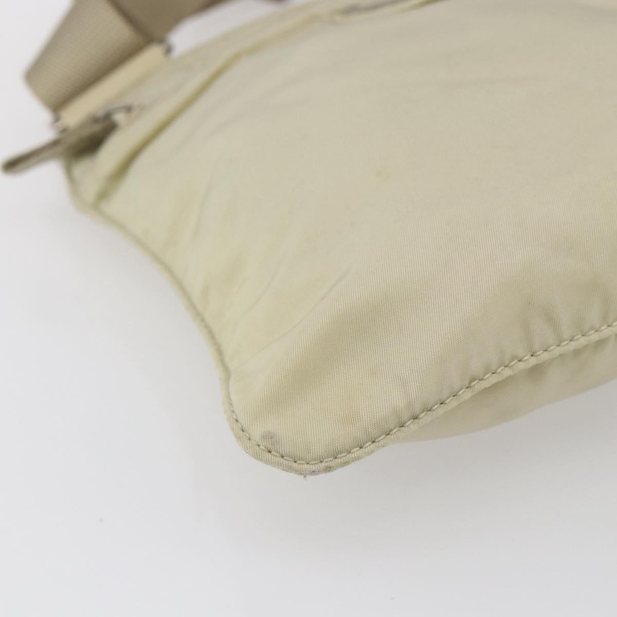 Prada Front Pocket Messenger Bag Tessuto, BEIGE, NYLON, Shoulder bag