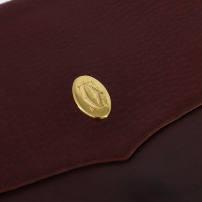 cartier Must de Cartier Shoulder Bag Leather, BURGUNDY, LEATHER, Shoulder bag