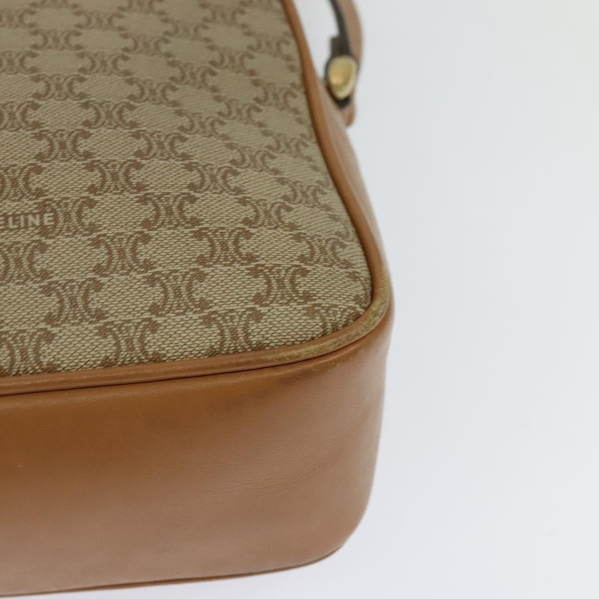 Celine Macadam Shoulder Bag PVC Leather, BEIGE, CANVAS, Shoulder bag