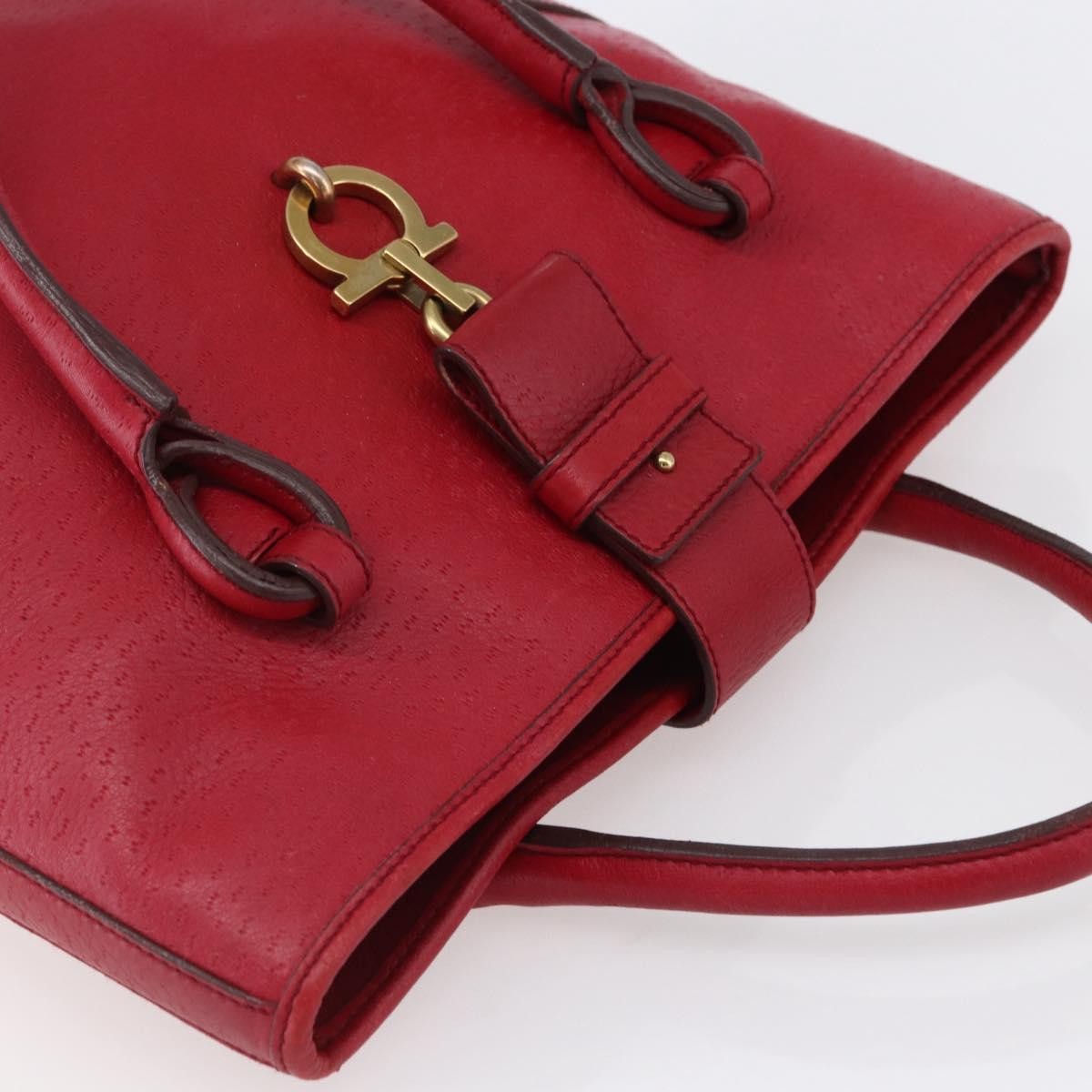 Salvatore Ferragamo Vintage Handbag Leather, RED, LEATHER, Handbag
