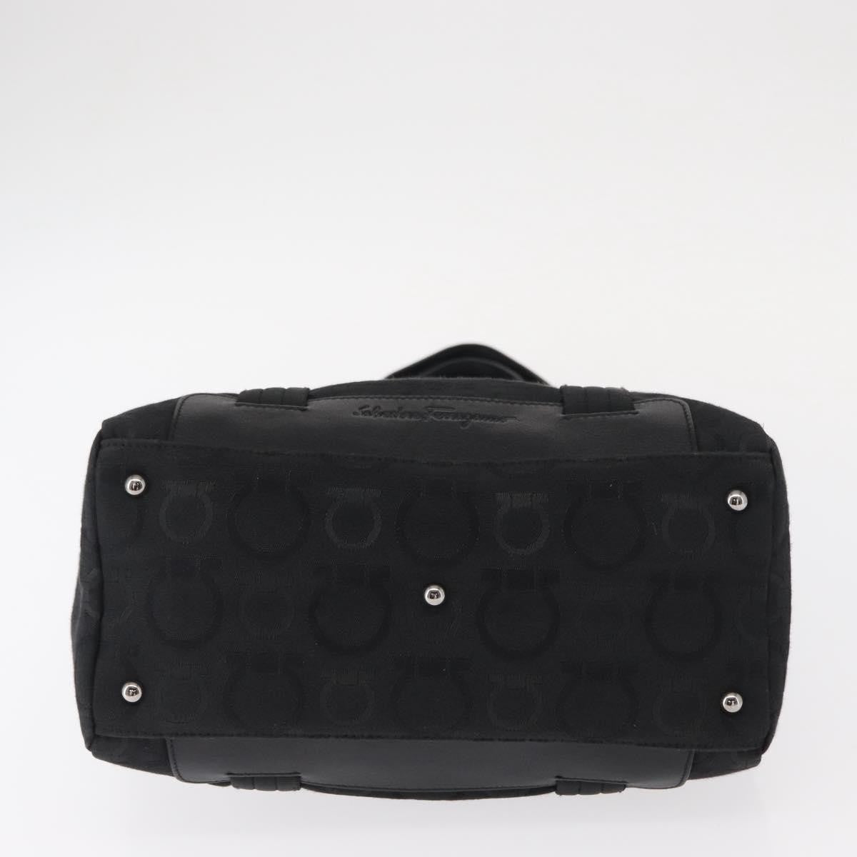 Salvatore Ferragamo Gancini Tote Gancini Canvas, BLACK, CANVAS, Tote bag