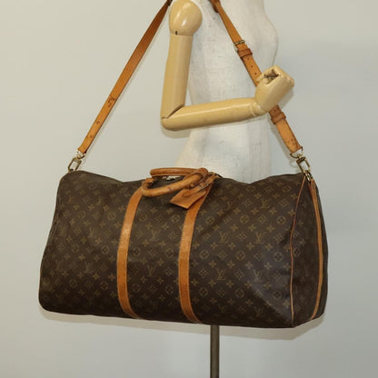 Louis Vuitton Keepall Bandouliere Bag Monogram Canvas, BROWN, CANVAS, Travel bag
