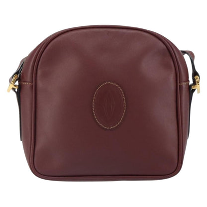 cartier Must de Cartier Shoulder Bag Leather, BURGUNDY, LEATHER, Shoulder bag