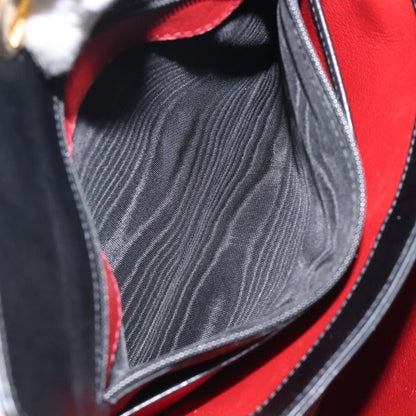 Gucci Vintage Convertible Box Crossbody Bag Leather, BLACK, LEATHER, Handbag