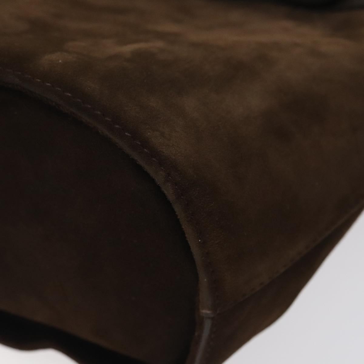 Salvatore Ferragamo Vala Handbag Suede, BROWN, SUEDE, Handbag