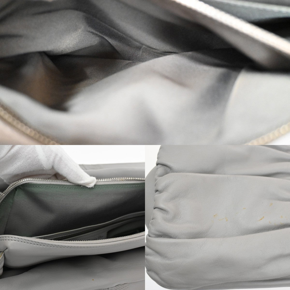 Christian Dior Karenina Tote Lambskin, GRAY, LEATHER, Tote bag