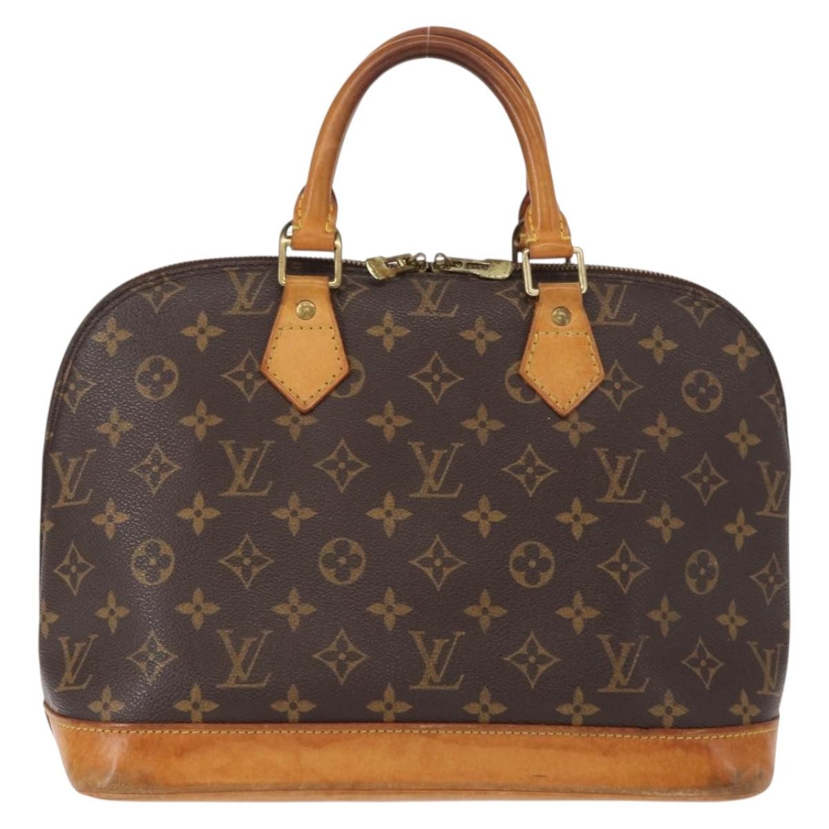 Louis Vuitton Alma Handbag Monogram Canvas, BROWN, CANVAS, Handbag