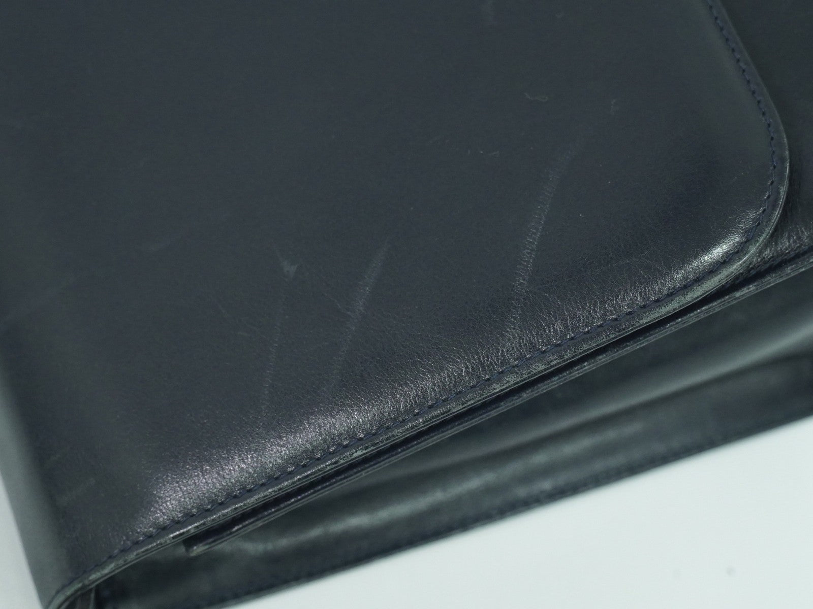 Salvatore Ferragamo Gancini Shoulder Bag Leather, NAVY, LEATHER, Shoulder bag