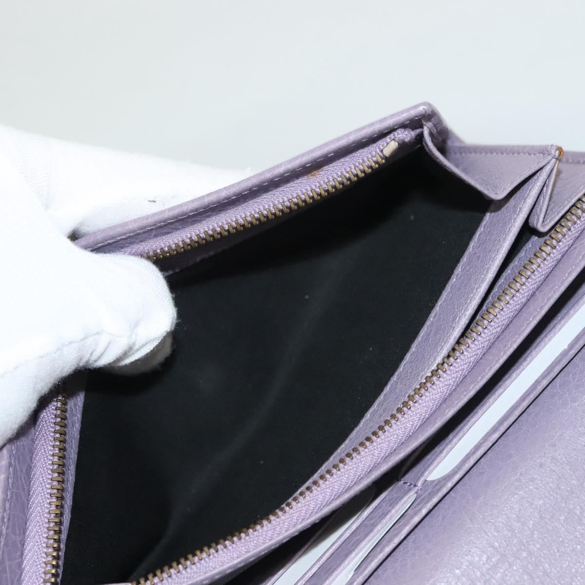 Balenciaga Classic Continental Zip Around Wallet Leather, PURPLE, LEATHER, Wallets