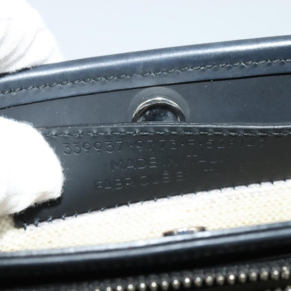 Balenciaga Navy Pochette Canvas and Leather, BEIGE, CANVAS, Shoulder bag