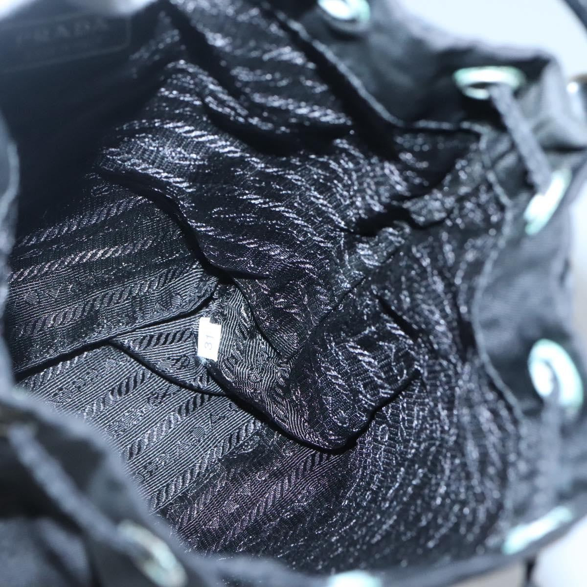 Prada Drawstring Pouch Tessuto, BLACK, NYLON, Clutche & pouche