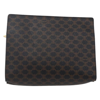 Celine Vintage Macadam Shoulder Bag Canvas, BLACK, CANVAS, Shoulder bag