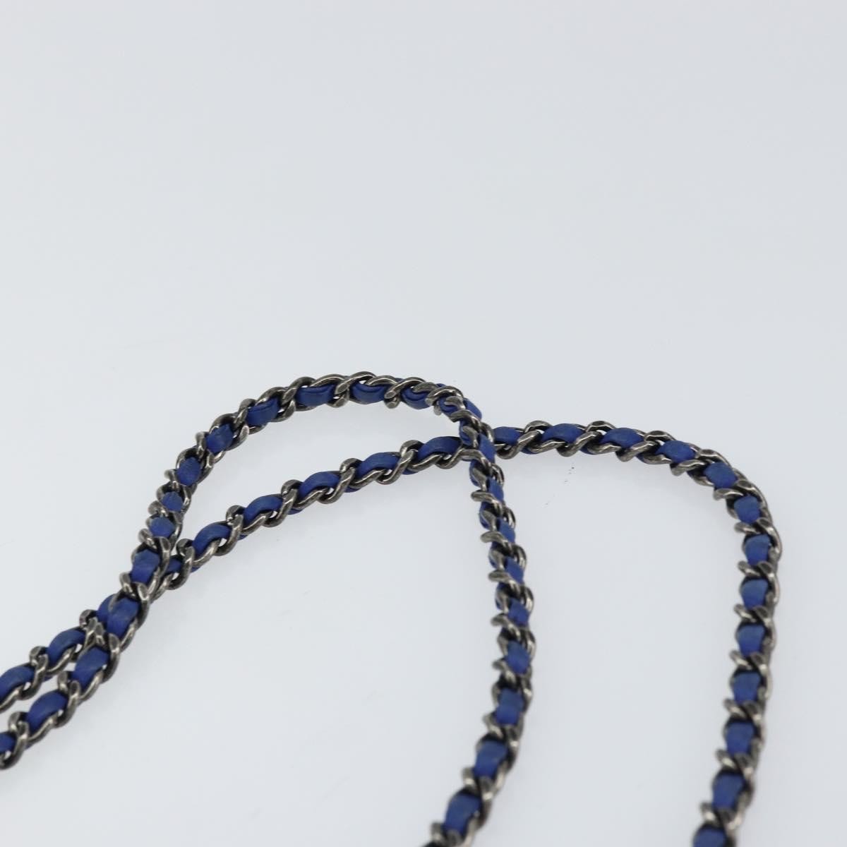 Chanel Diamond Stitch Chain Flap Bag Quilted Iridescent Calfskin, BLUE, LEATHER, Shoulder bag