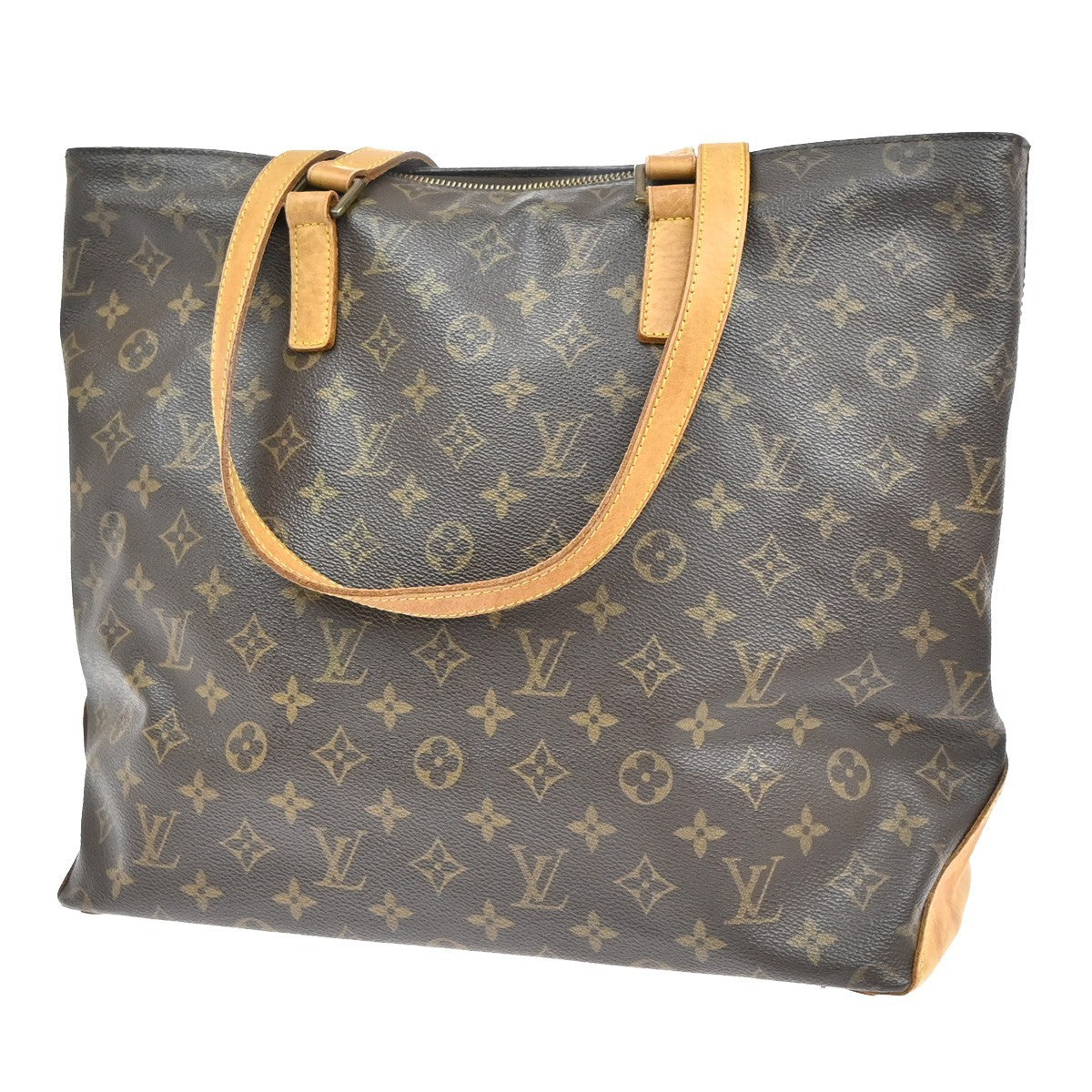 Louis Vuitton Cabas Mezzo Monogram Canvas, BROWN, CANVAS, Tote bag
