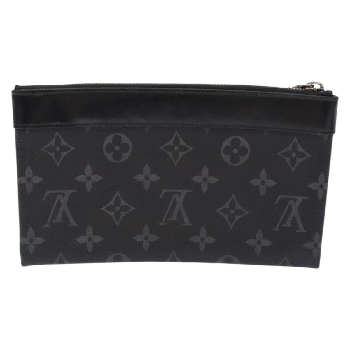 Louis Vuitton Discovery Pochette Monogram Eclipse Canvas, BLACK, CANVAS, Clutche & pouche