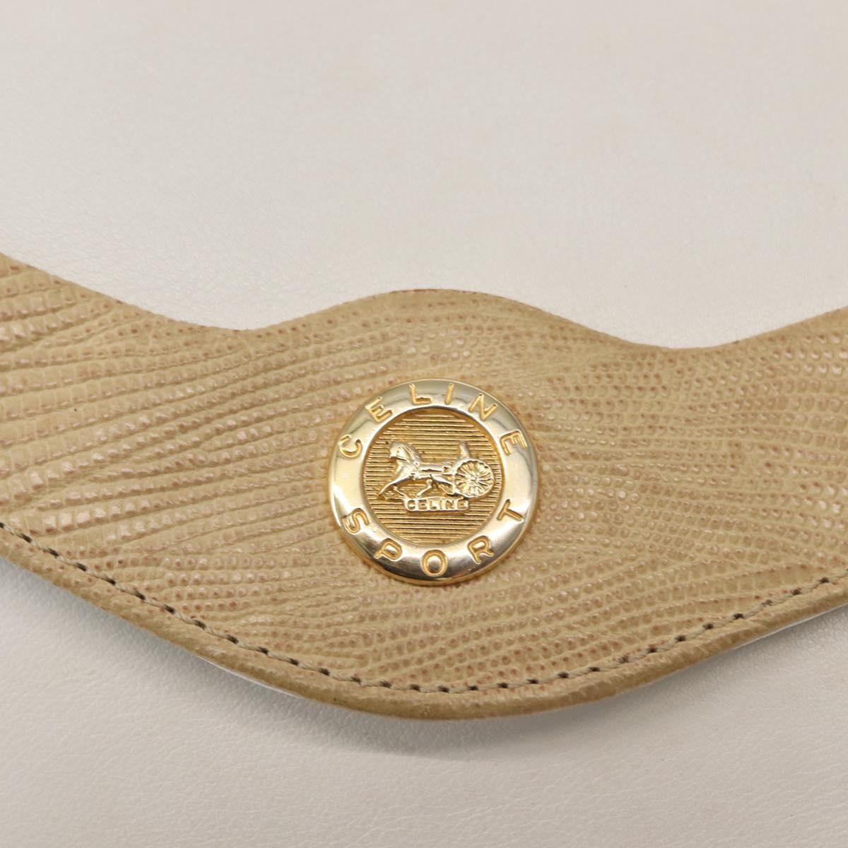 Celine Shoulder Bag Leather, WHITE, LEATHER, Shoulder bag