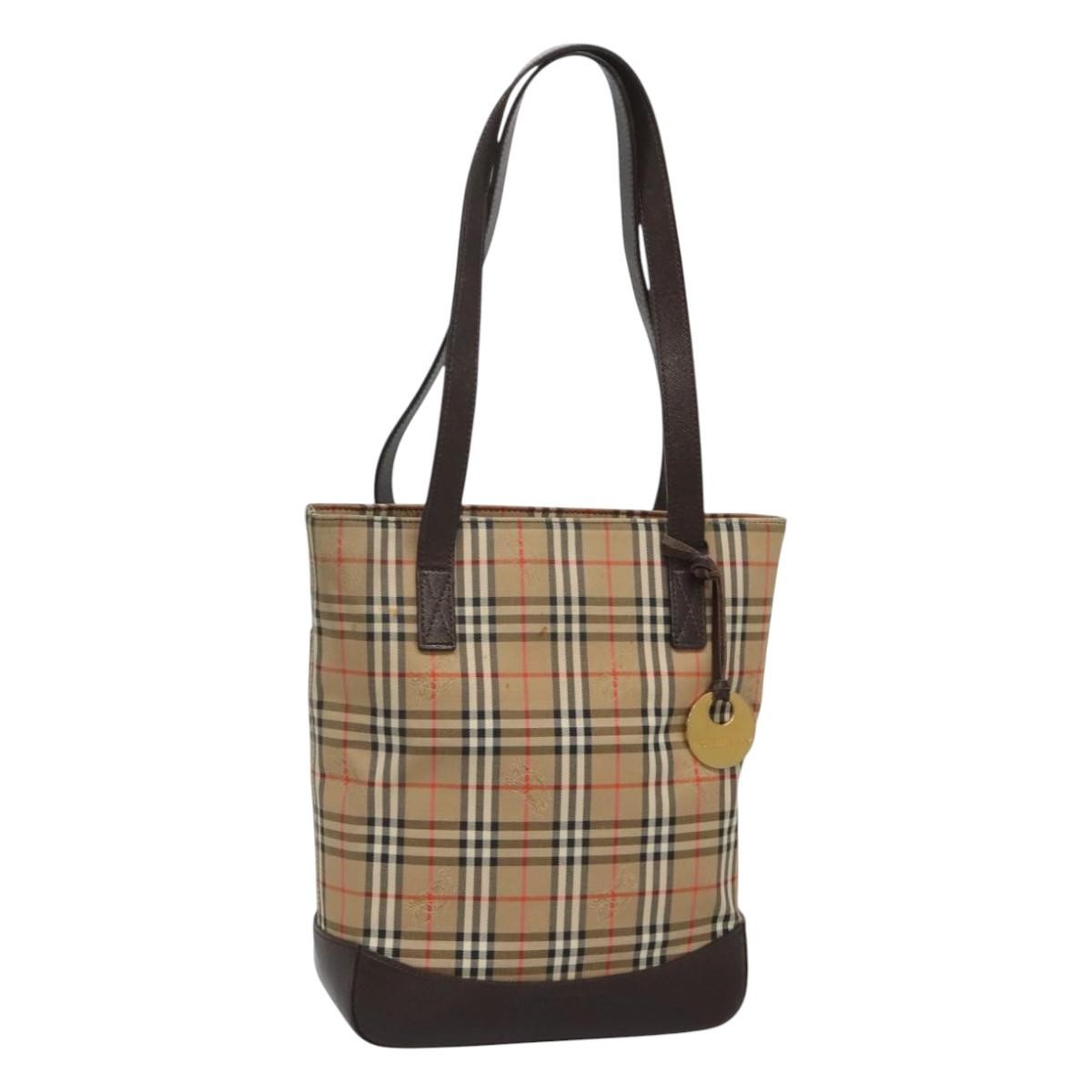Burberry Nova Check Tote canvas check pattern, BEIGE, CANVAS, Tote bag
